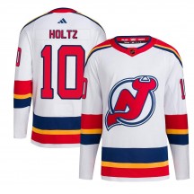Youth Adidas New Jersey Devils Alexander Holtz White Reverse Retro 2.0 Jersey - Authentic