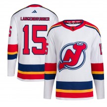 Youth Adidas New Jersey Devils Jamie Langenbrunner White Reverse Retro 2.0 Jersey - Authentic