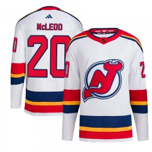 Youth Adidas New Jersey Devils Michael McLeod White Reverse Retro 2.0 Jersey - Authentic